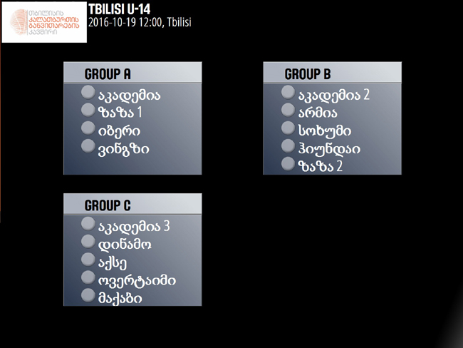 თბილისის 14-წლამდელთა ჩემპიონატისთვის გუნდები კენჭისყრით დაჯგუფდნენ