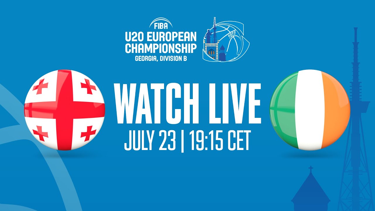 LIVE - Georgia v Ireland | FIBA U20 European Championship 2022 - Division B