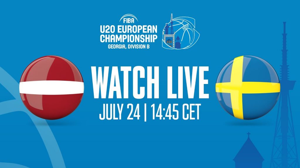 LIVE - Latvia v Sweden | FIBA U20 European Championship 2022 - Division B