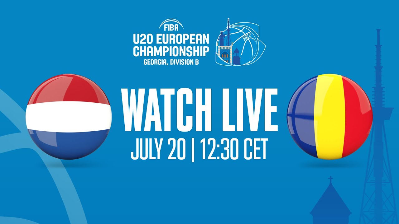 LIVE - Netherlands v Romania | FIBA U20 European Championship 2022 - Division B