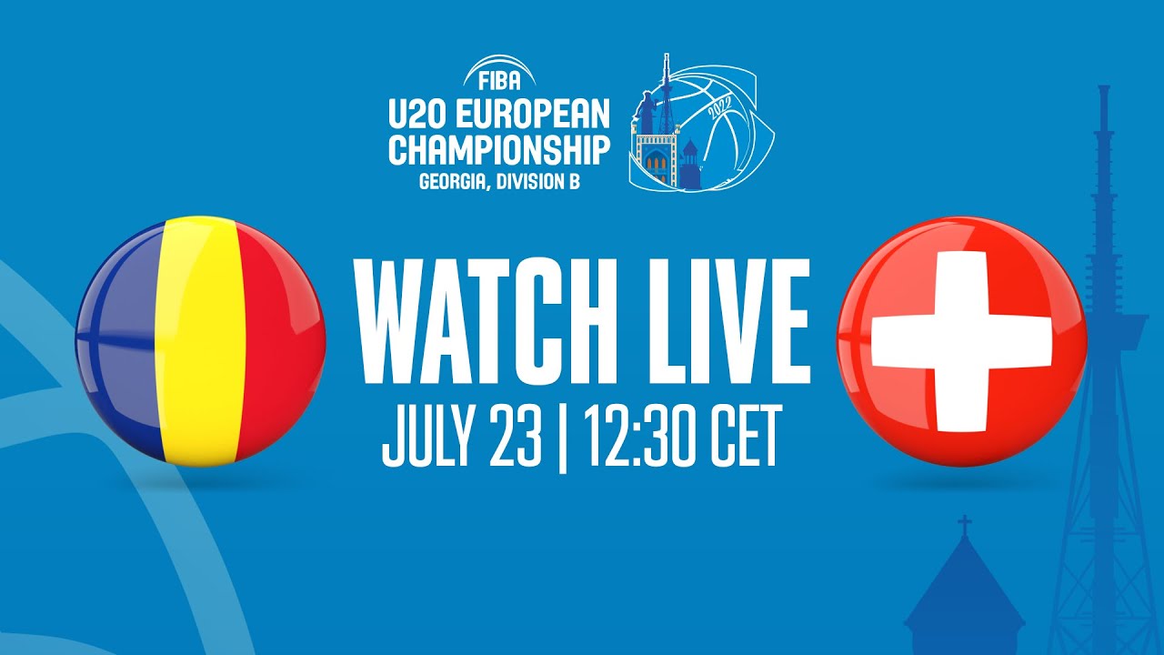 LIVE - Romania v Switzerland | FIBA U20 European Championship 2022 - Division B