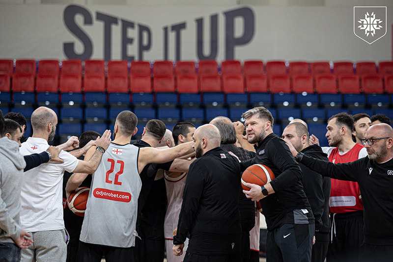 საქართველოს ეროვნულმა ნაკრებმა სუპერლიგის მოთამაშეებით თბილისი არენაზე ივარჯიშა