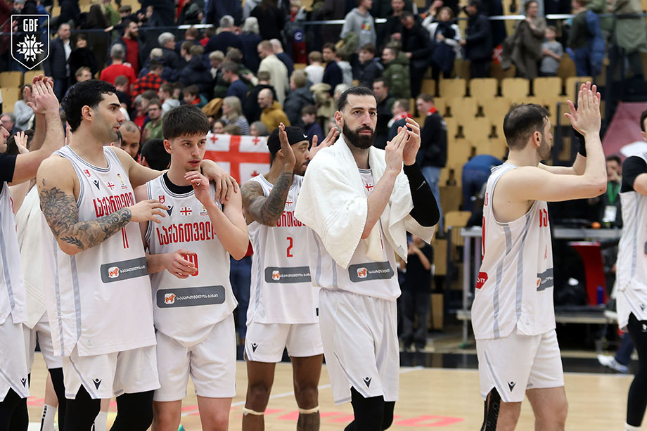 საქართველოს ეროვნულმა ნაკრებმა კოპენჰაგენში დანია 18 ქულით დაამარცხა