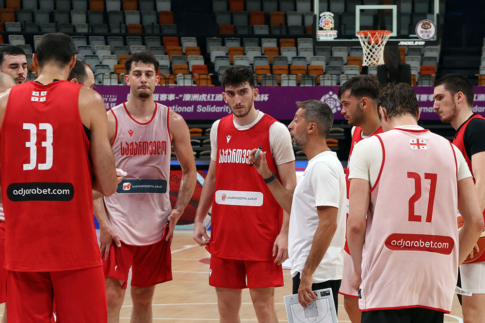 საქართველოს ნაკრებმა ჩინეთში, ჰაიკოუს Wuyuanhe Gymnasium-ში ივარჯიშა